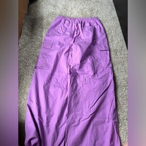 Purple parachute pants